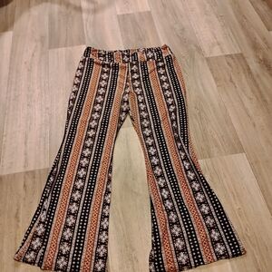 Bohemian Striped Flare Pants